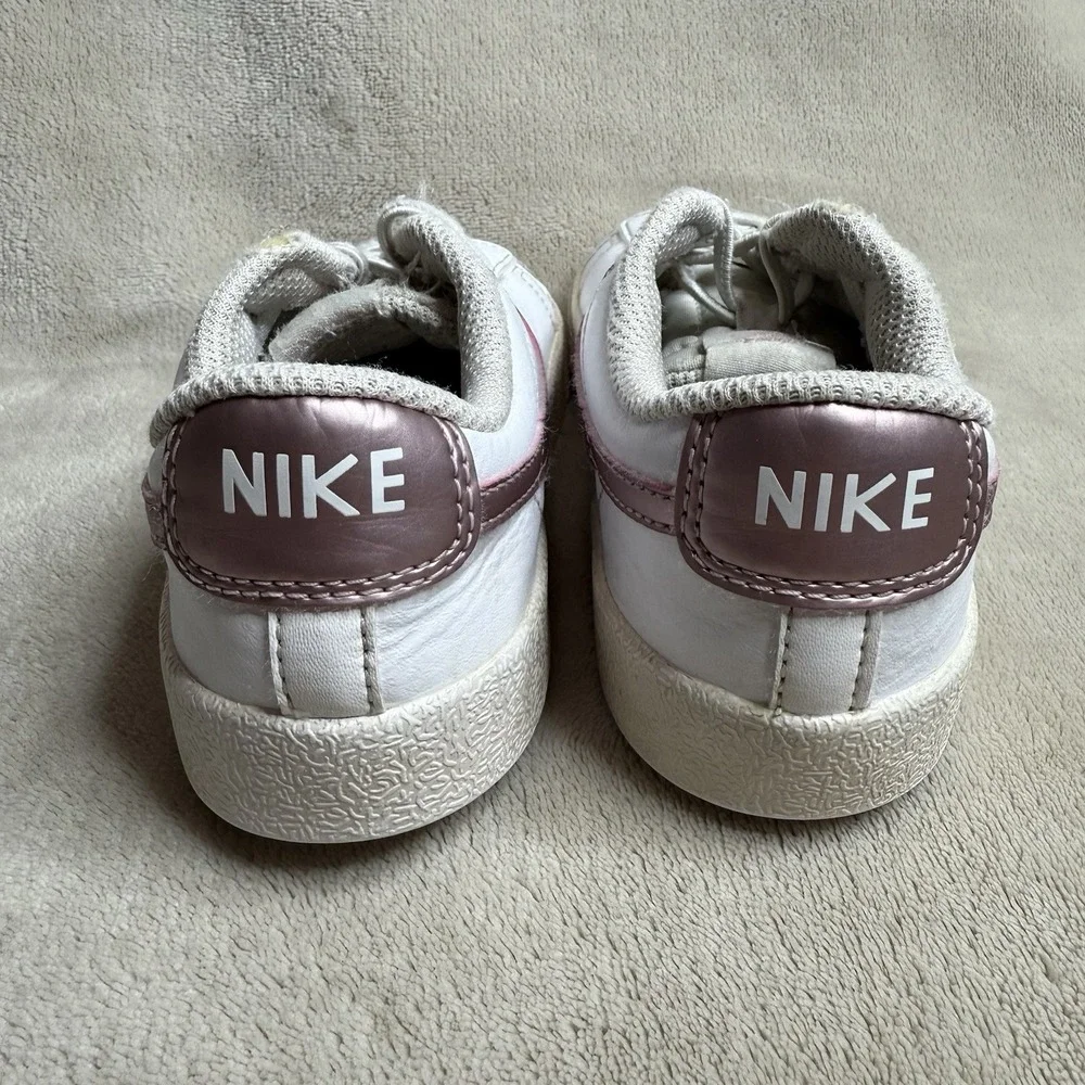 Nike Blazer Low 77 Toddler Shoes White‎ Pink Glaze Size 10C